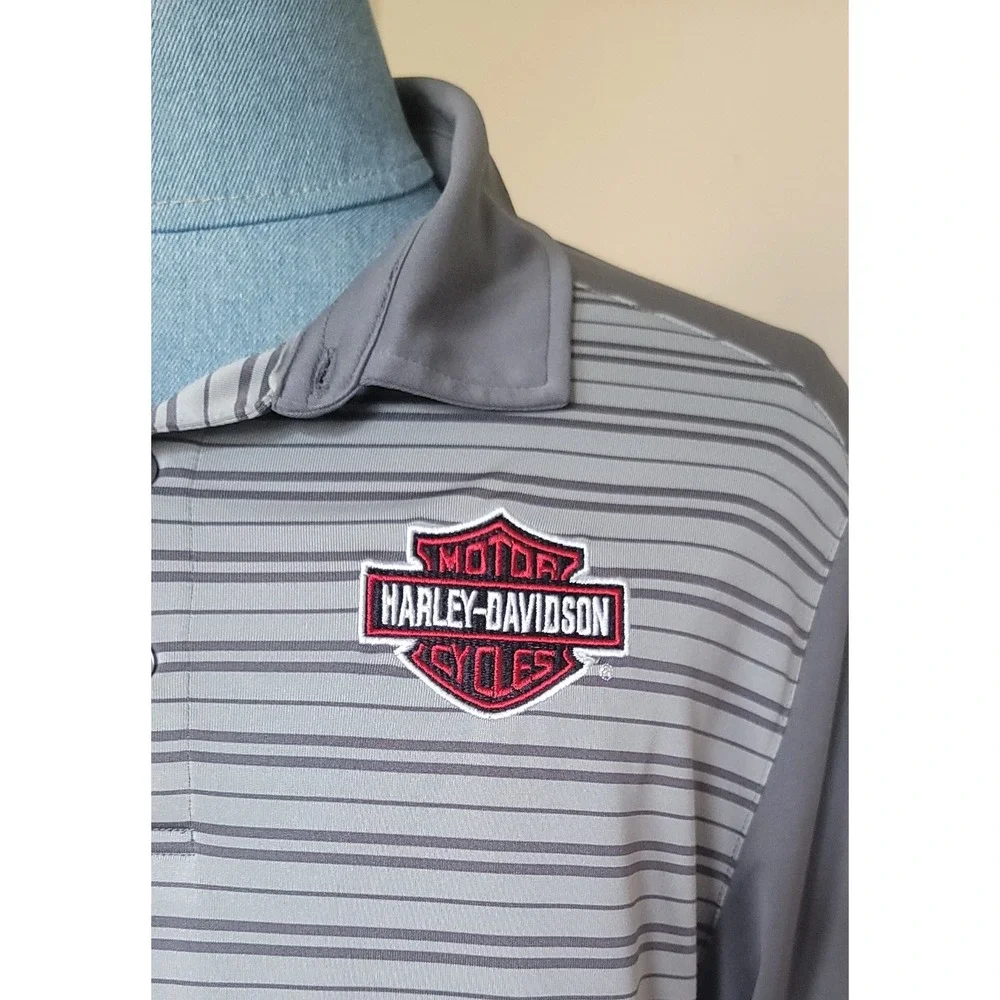 Harley Davidson Denton County‎ Men's Logo Polo Shirt Size Large